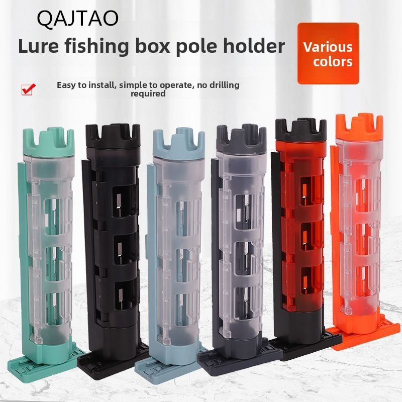 Fishing Rod Case - QAJTAO 多機能ポータブル釣り道具箱、ロッドスタンド、釣り道具収納ケース、ロッドホルダー、釣り道具アクセサリー