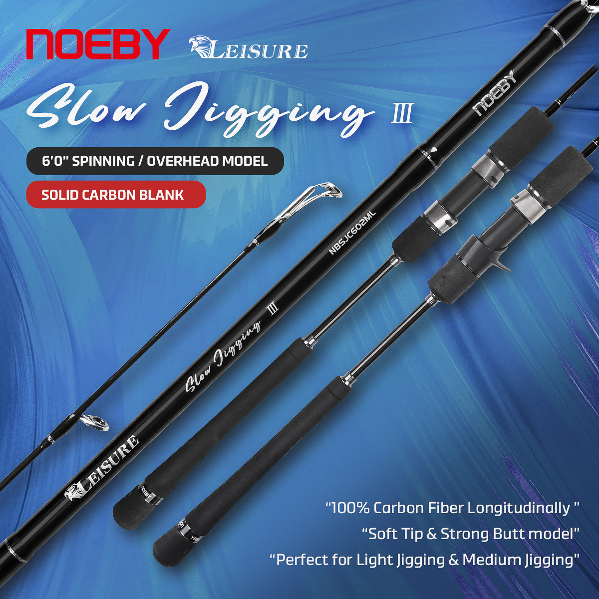 Noeby 新しいスロージギング釣竿 1.83 メートルソリ - Fishing Rod Surf のレビューと価格