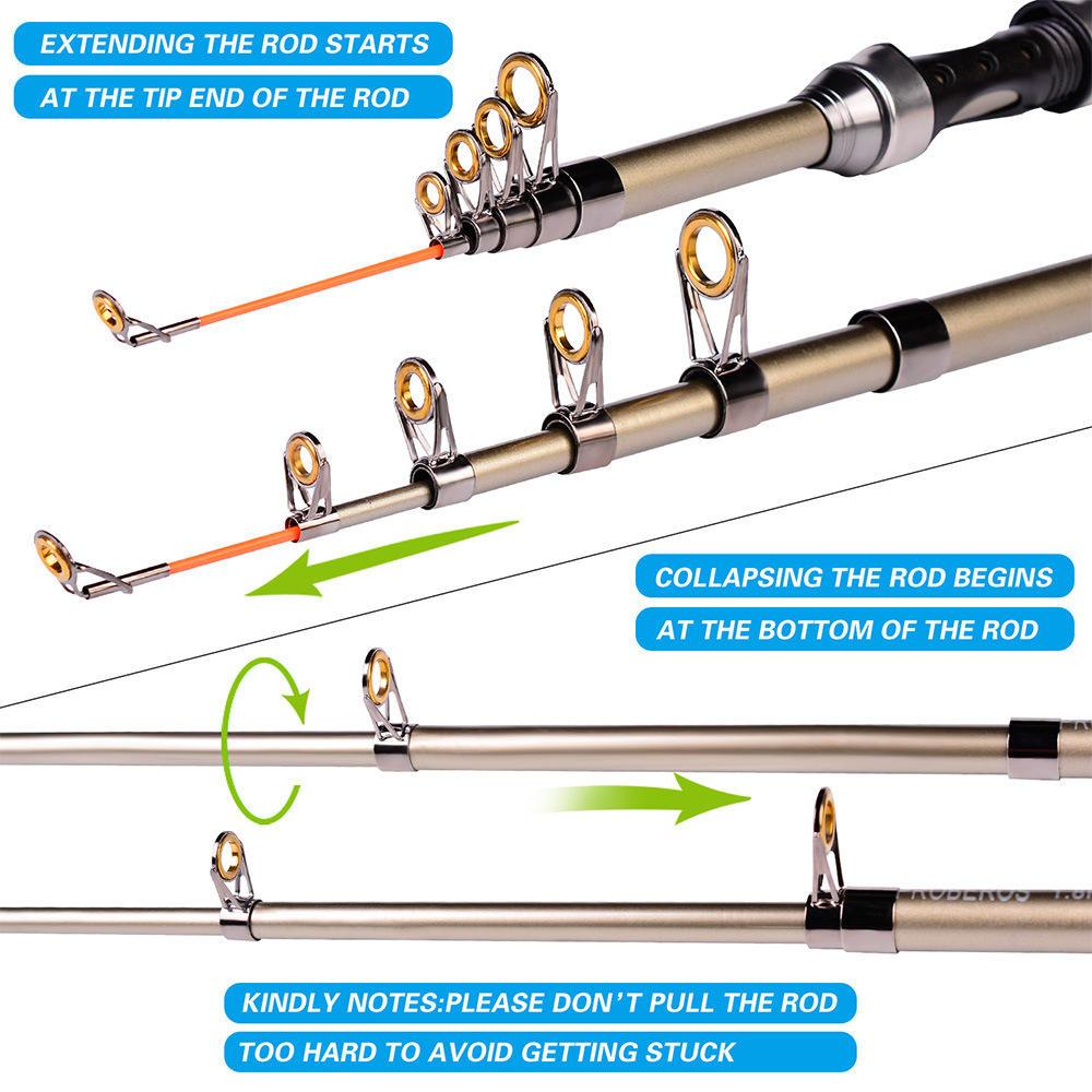 釣り竿とリールのコンボセット カーボンファイバー製伸縮式ポー - Fishing Rod Carbon Fiber のレビューと価格